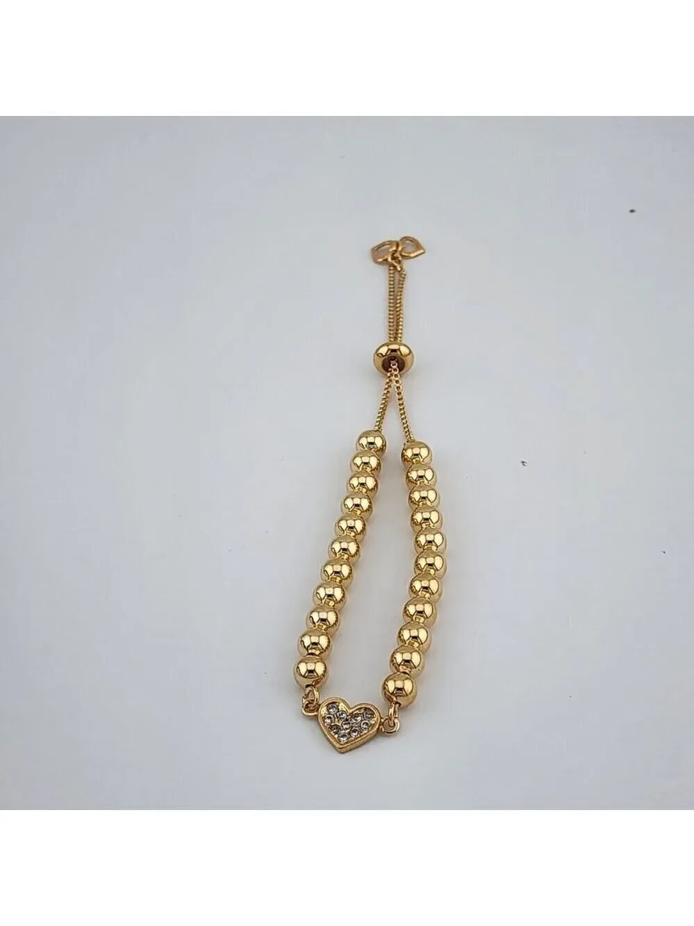 Brand New Brazilian 18k Gold Filled Adjustable Heart Bracelet